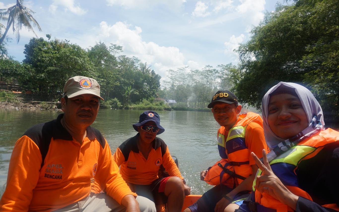 PELATIHAN LAKA AIR, bpbd turunkan 4 perahu andalannya