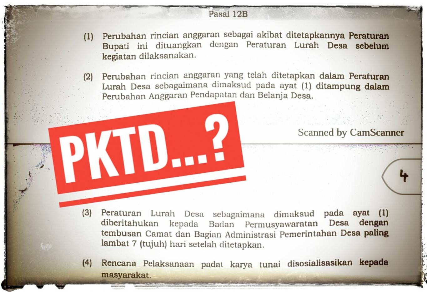 Apa itu Padat Karya Tunai Desa (PKTD)..?