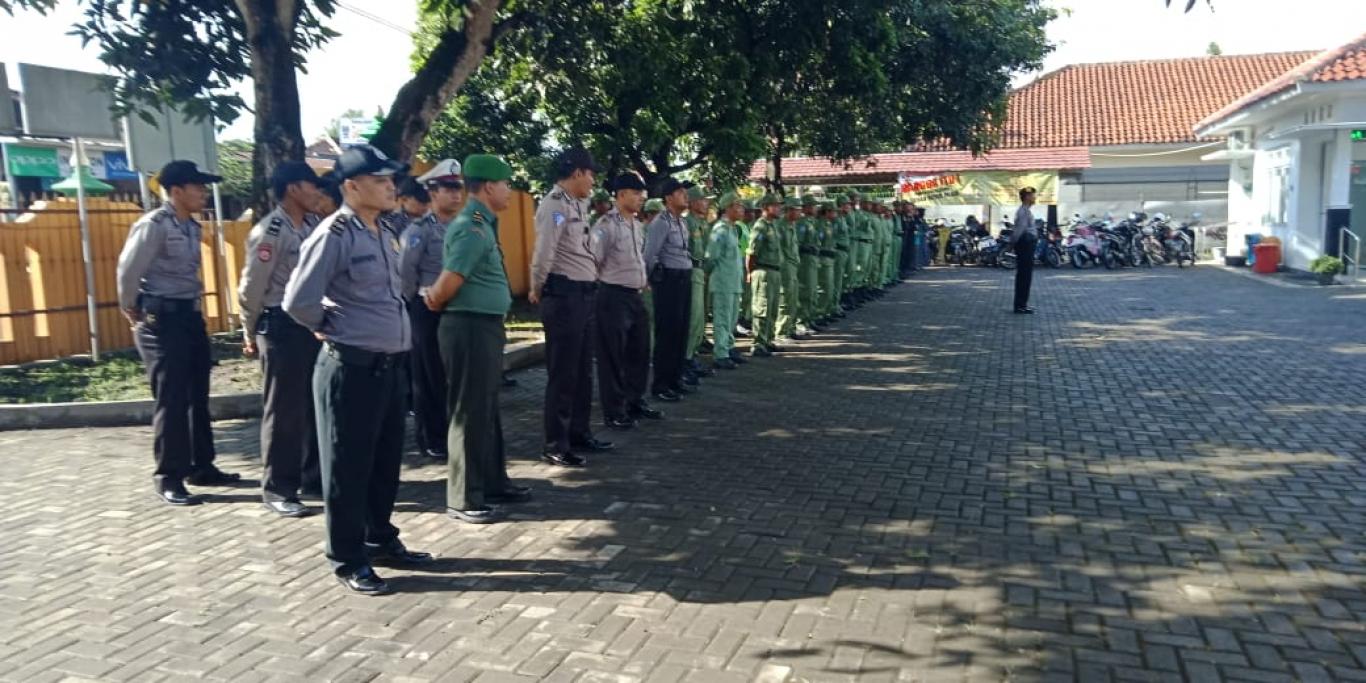 Apel PAM Perdana untuk Pemilu 2019 di Kecamatan Pleret 