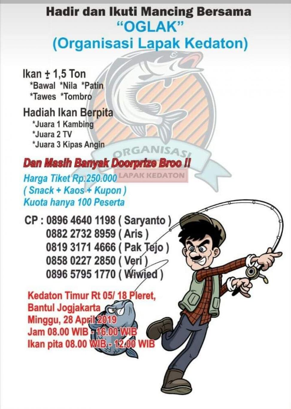 Hadiri dan Ikutilah Mancing Mania Bersama 