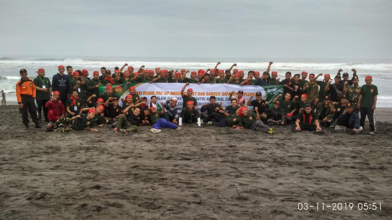 Coastal Cleanup; salah satu Rangkaian Makrab Banser Kecamatan Pleret