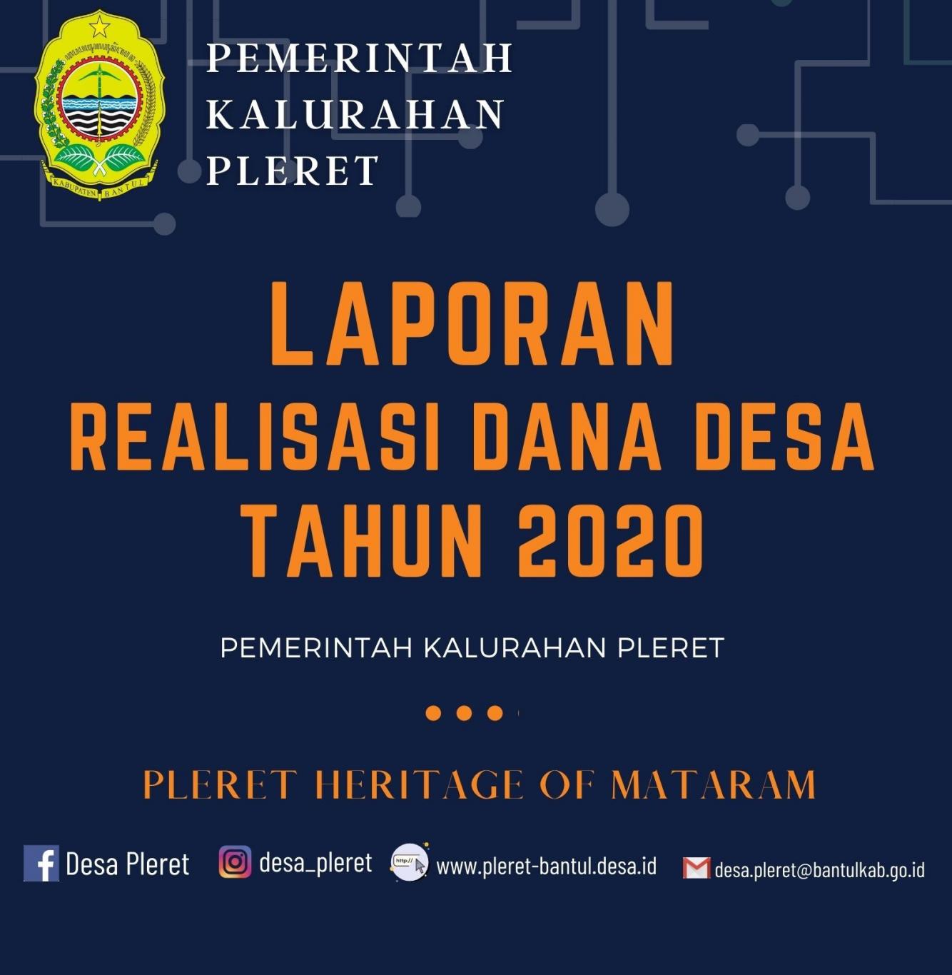 Laporan Realisasi Pelaksanaan Dana Desa Tahun 2020