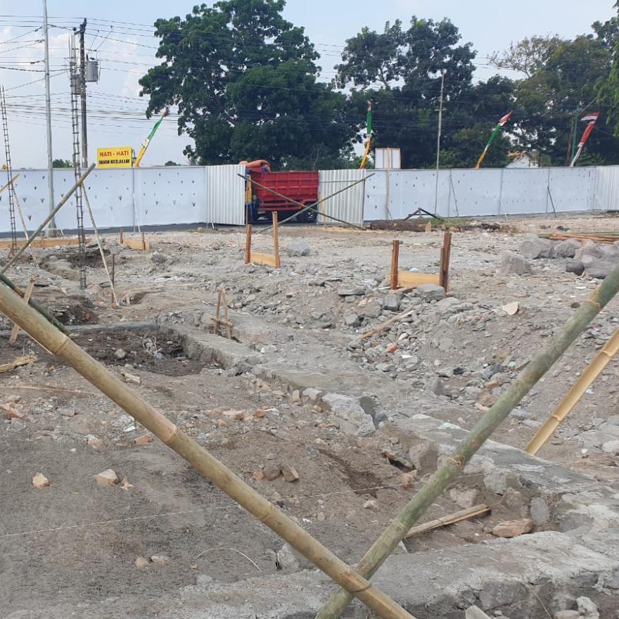 Progres Minggu ke-2 Pembangunan Gerbang Pleret dengan Arsitektur Gaya Yogyakarta